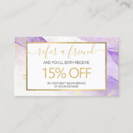 Tarjeta De Visita Referencias a acuarela de lavanda abstracta