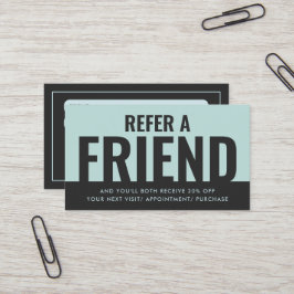 Tarjeta De Visita Referencias a una remisión de un amigo modernas, a