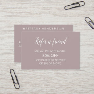 Tarjeta De Visita Referido minimalista profesional moderno