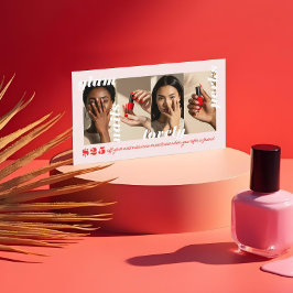 Tarjeta De Visita Refiérase A Una Referencia De Collage de fotos Neg