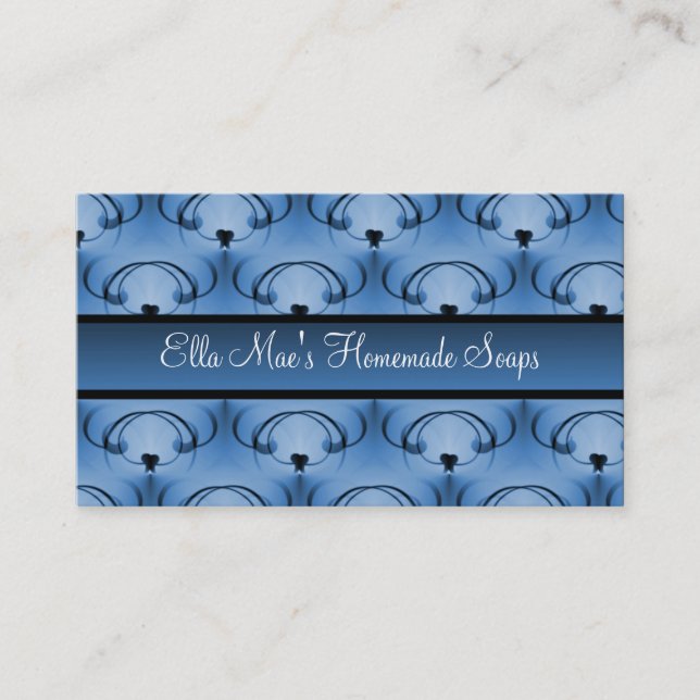 Tarjeta de visita refinada Elegance, Electric Blue (Anverso)