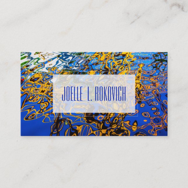 Tarjeta De Visita © Reflective Water Ripples Abstract Photoar (Anverso)