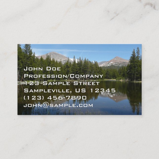 Tarjeta De Visita Reflejo del lago Yosemite (Anverso)