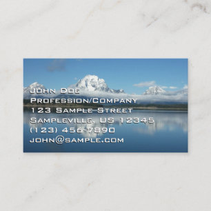 Tarjeta De Visita Reflejo del Monte Moran en Grand Teton
