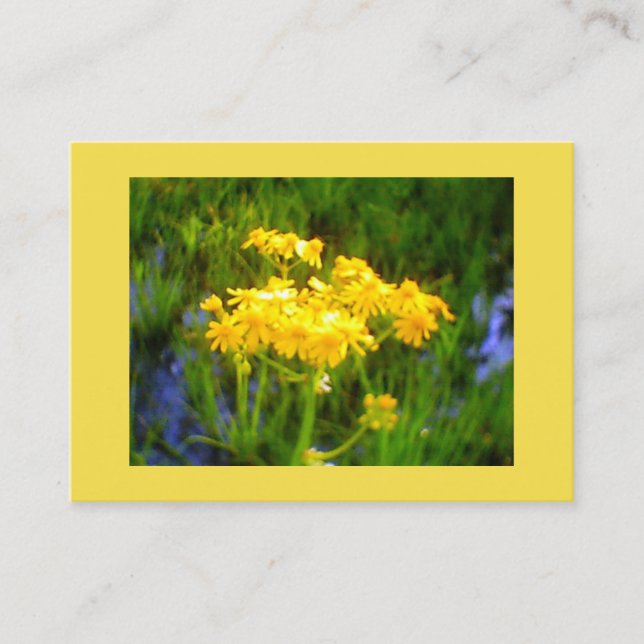 Tarjeta De Visita Reflexión sobre el agua azul del girasol (Anverso)