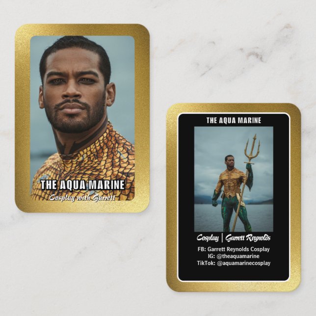 Tarjeta De Visita Reflexiones Cosplay Gold (Anverso / Reverso)