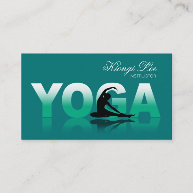 Tarjeta De Visita Reflexiones de la yoga, instructor de la yoga, (Anverso)