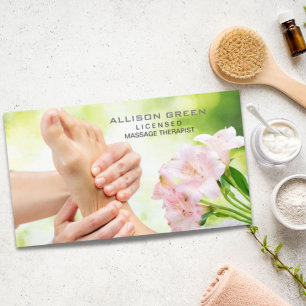 Tarjeta De Visita Reflexología Acupresión Foot Masajista