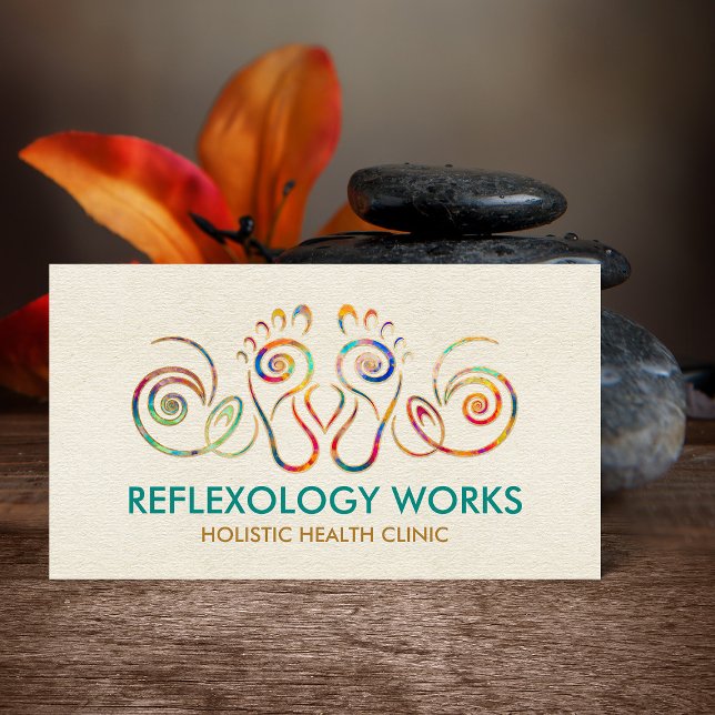 Tarjeta De Visita Reflexología - Espiral colorida (Subido por el creador)