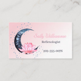 Tarjeta De Visita Reflexología Moda de Flor Lot Rosa
