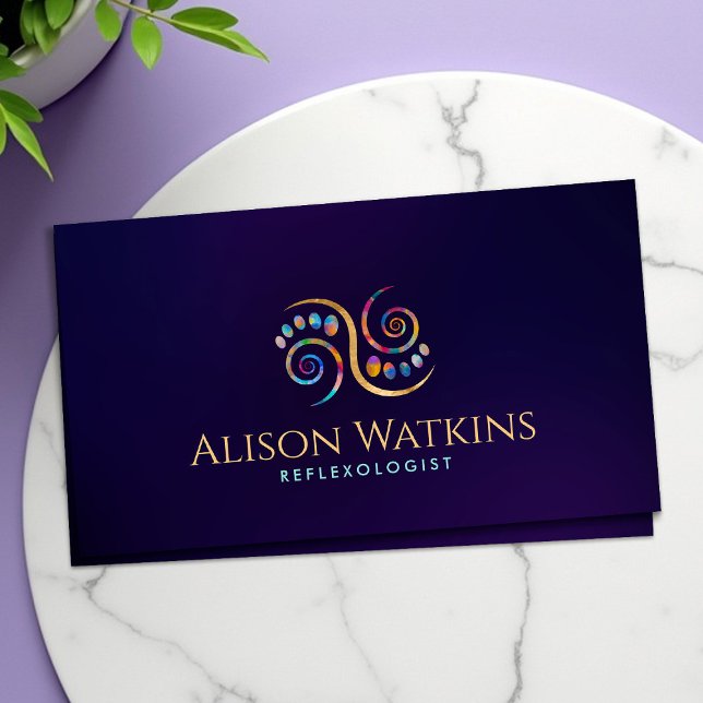 Tarjeta De Visita Reflexología - Ornamento Ying Yang colorido (Subido por el creador)