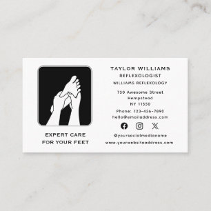 Tarjeta De Visita Reflexologista de reflexología Médico de pies Refl