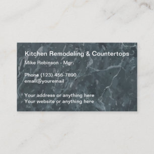 Tarjeta De Visita Reforma de Cocina Fondo con Aspecto de Piedra