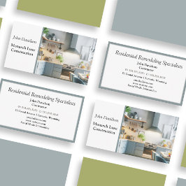 Tarjeta De Visita Reforma y Construcción de Cocinas Elegantes 