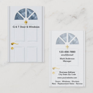 Tarjeta De Visita Reformado de Ventanas y Puertas con Clase
