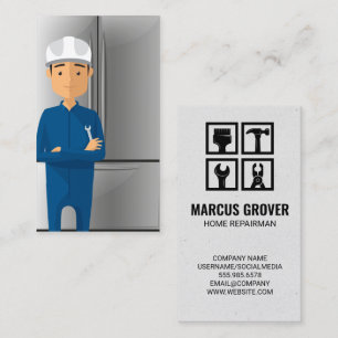 Tarjeta De Visita Refrigerador   Servicios de reparación de equipo