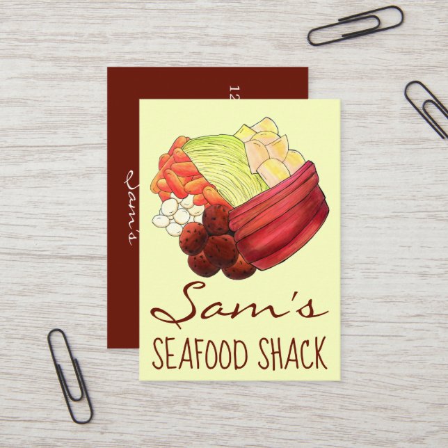 Tarjeta De Visita Refrigerio de carne de ternera hervida en Nueva In (Anverso/Reverso In Situ)