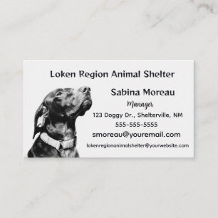 Tarjeta De Visita Refugio de Animales Editable