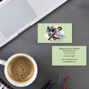 Tarjeta De Visita Refugio de rescate siamés
