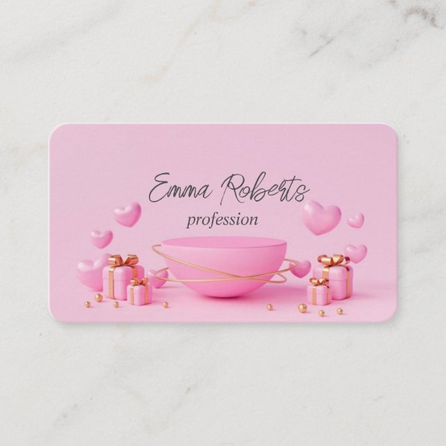 Tarjeta De Visita Regalo de aniversario de cumpleaños Globos de oro  (Anverso)