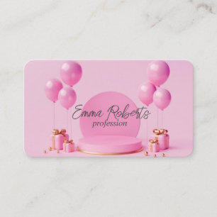 Tarjeta De Visita Regalo de aniversario de cumpleaños Globos de oro 