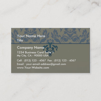 Tarjeta De Visita Regalo de boda floral azul elegante