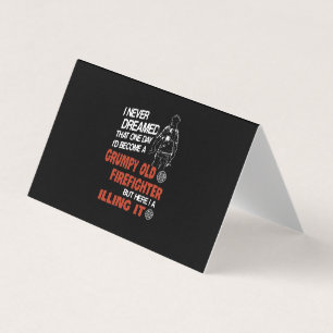 Tarjeta De Visita Regalo de bomberos   Antiguo bombero gruñón