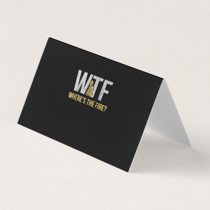 Tarjeta De Visita Regalo de bomberos   WTF Dónde está el bombero