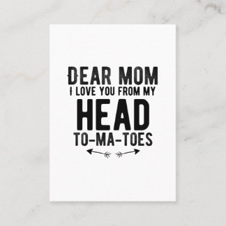Tarjeta De Visita regalo de Día de la Madre divertido para mamá
