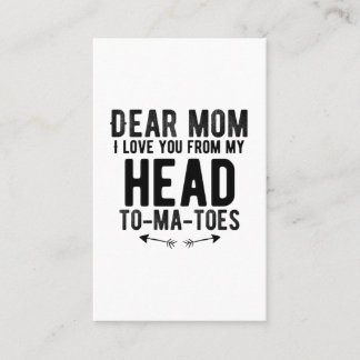 Tarjeta De Visita regalo de Día de la Madre divertido para mamá
