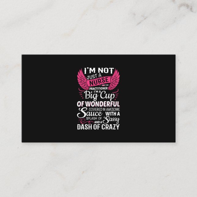 Tarjeta De Visita Regalo de Enfermera | No Soy Solo Una Enfermera (Anverso)
