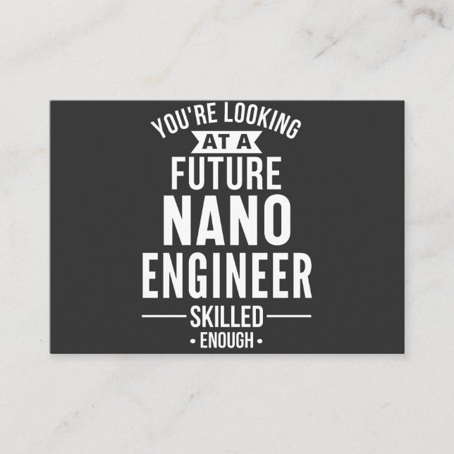 Tarjeta De Visita Regalo de ingeniero de NANO (Anverso)