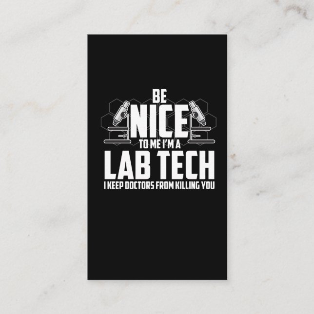 Tarjeta De Visita Regalo de la tecnología del laboratorio médico - (Anverso)