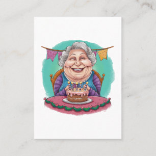 Tarjeta De Visita Regalo de pastel de cumpleaños de abuela linda