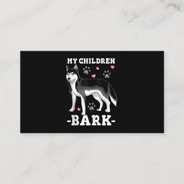 Tarjeta De Visita Regalo de perro | Husky siberiano (Anverso)
