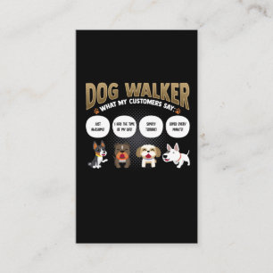 Tarjeta De Visita Regalo de sitio del Mascota que camina por perro d