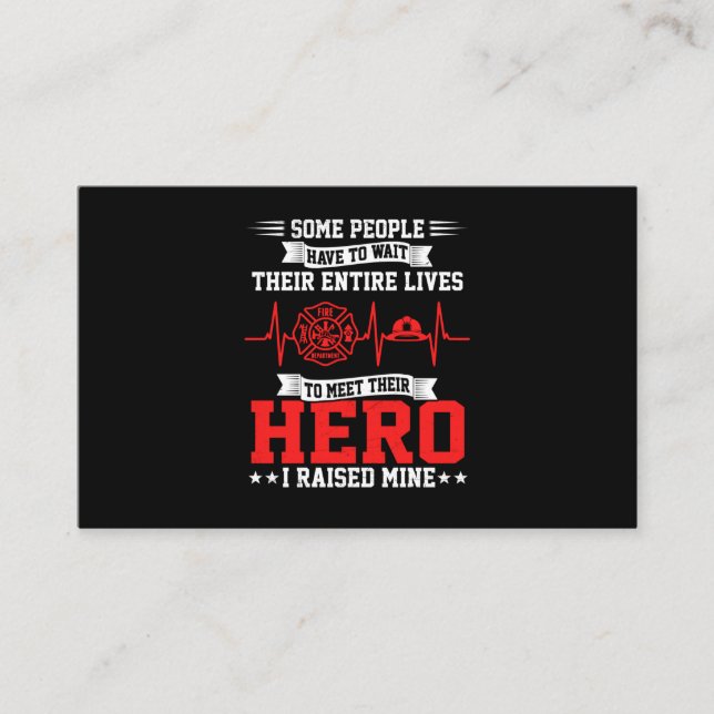 Tarjeta De Visita Regalo del bombero| Algunas personas esperan a bom (Anverso)