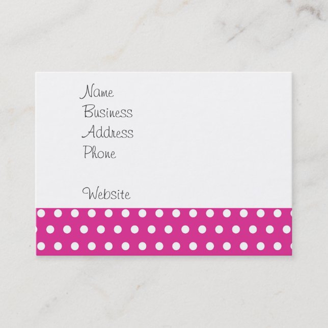 Tarjeta De Visita Regalo fucsia y blanco de las rosas fuertes de (Anverso)