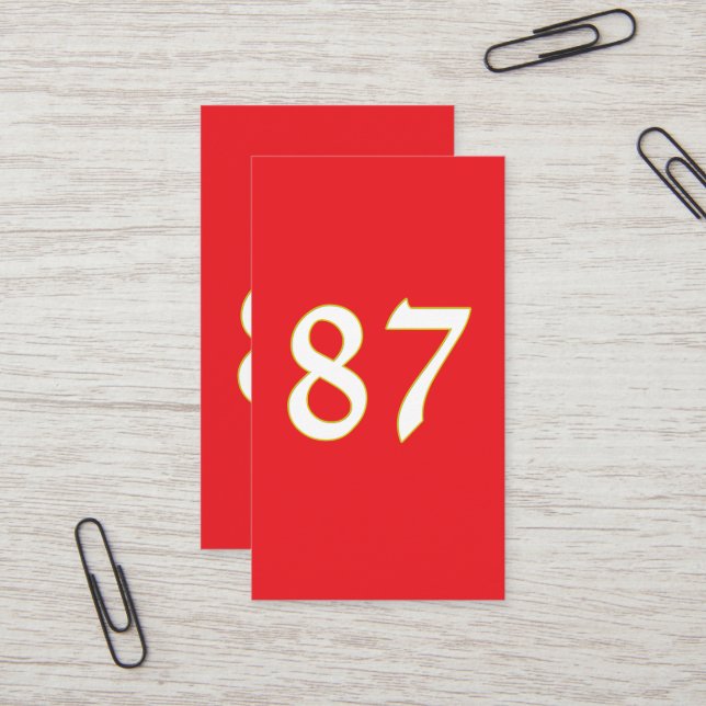 Tarjeta De Visita regalo gracioso para todos los fans jugador número (Anverso/Reverso In Situ)