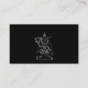 Tarjeta De Visita Regalo oculto del lucifer mágico negro de Goat Sat