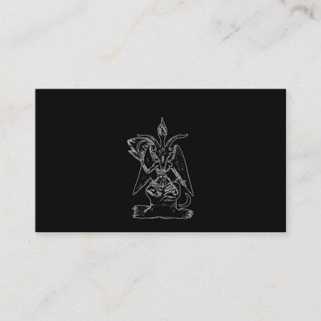 Tarjeta De Visita Regalo oculto del lucifer mágico negro de Goat Sat (Anverso)