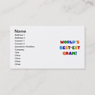 Tarjeta De Visita Regalos brillantes de los colores del gramo del