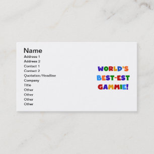 Tarjeta De Visita Regalos brillantes de los colores del Mejor-est