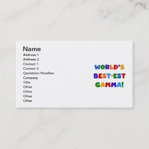 Tarjeta De Visita Regalos brillantes gammas de los colores del