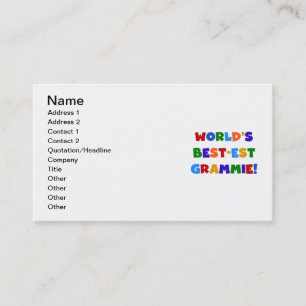 Tarjeta De Visita Regalos del Mejor-est Grammie del mundo brillante