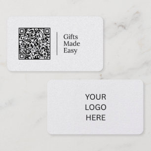 Tarjeta De Visita Regalos Fáciles Código QR y Logo Personalizables
