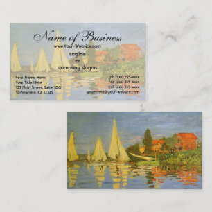 Tarjeta De Visita Regata en Argenteuil por Claude Monet
