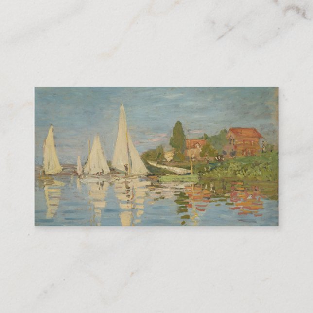 Tarjeta De Visita Regatta en Argenteuil - Claude Monet (Anverso)