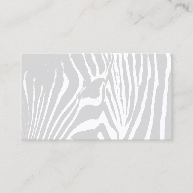 TARJETA DE VISITA REGENCIA DE ZEBRA EN NAVY BLUE & GRAY (Anverso)