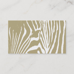 Tarjeta De Visita REGENCIA ZEBRA en ORO y BLANCO